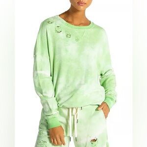 NWOT NWOT PHILANTHROPY Olympia Sweatshirt in Chartreuse Eclipse Tie Dye